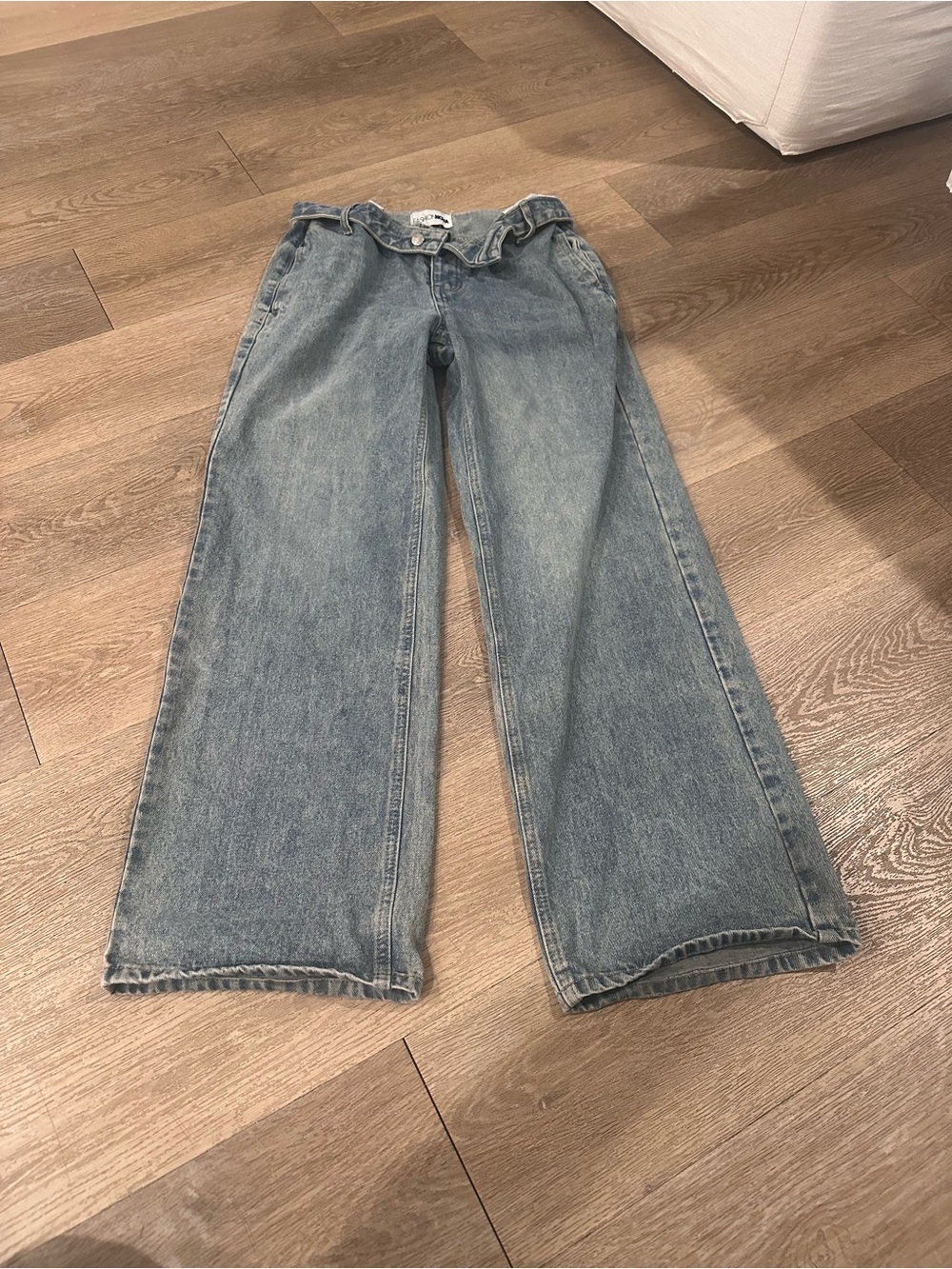 Fashion Nova Light Blue Wide-Leg Jeans